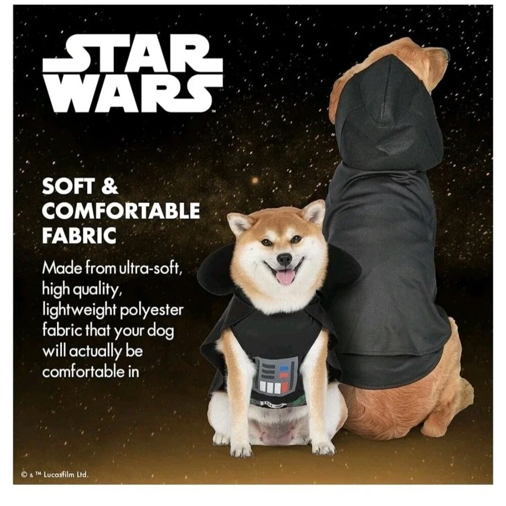 Star Wars Darth Vader Dog Costume Small Hood Cape Halloween New Futuristic